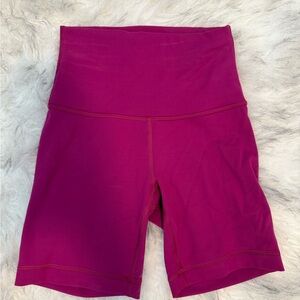 Lululemon Athletica Pink Bike Shorts Stretchy Athletic Fit